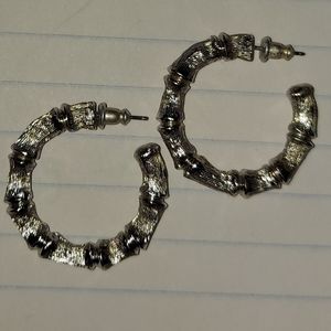Silver hoop earrings